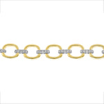 14K Gold Diamond Chain-Link Bracelet Two-Tone Bracelet Bracelet ABBR-100.1C3-D  - Abtin & Co.