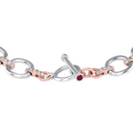 14K Gold Diamond Chain-Link Bracelet Two-Tone Bracelet Bracelet ABBR-100.1C2-D  - Abtin & Co.