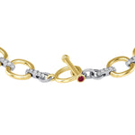 14K Gold Diamond Chain-Link Bracelet Two-Tone Bracelet Bracelet ABBR-100.1C3-D  - Abtin & Co.