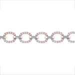 14K Gold Diamond Chain-link Bracelet Two Tone Bracelet Bracelet ABBR-100.2C6-D  - Abtin & Co.