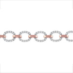 14K Gold Diamond Chain-Link Bracelet Two Tone Bracelet Bracelet ABBR-100.2C2-D  - Abtin & Co.