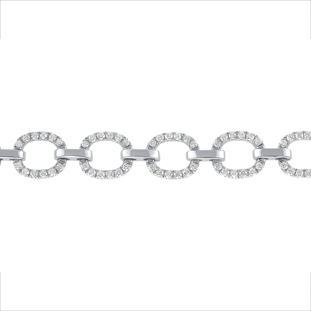 14K Gold Diamond Chain-link Bracelet Bracelet ABBR-100.2W-D  - Abtin & Co.