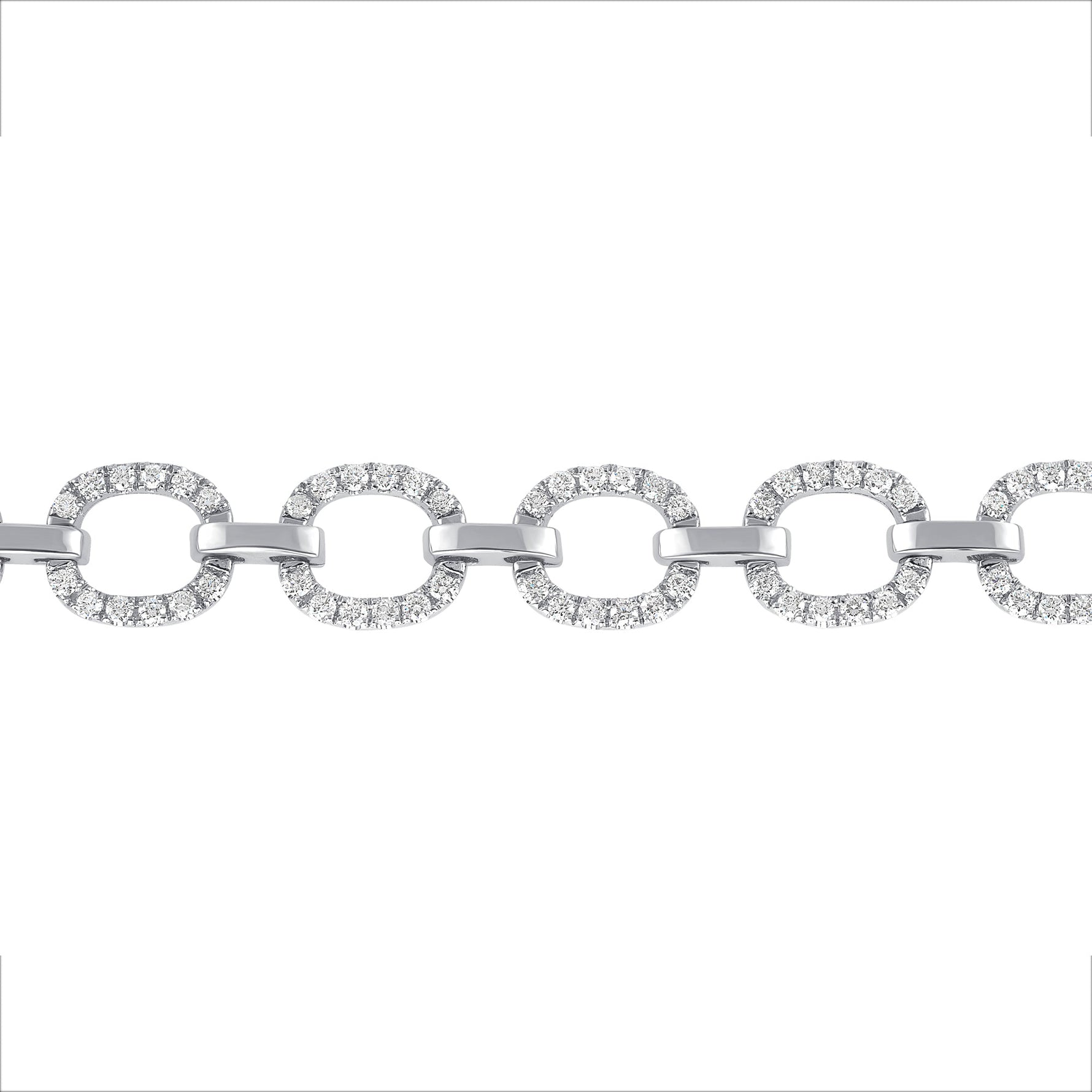 14K Gold Diamond Chain-link Bracelet Bracelet ABBR-100.2W-D  - Abtin & Co.