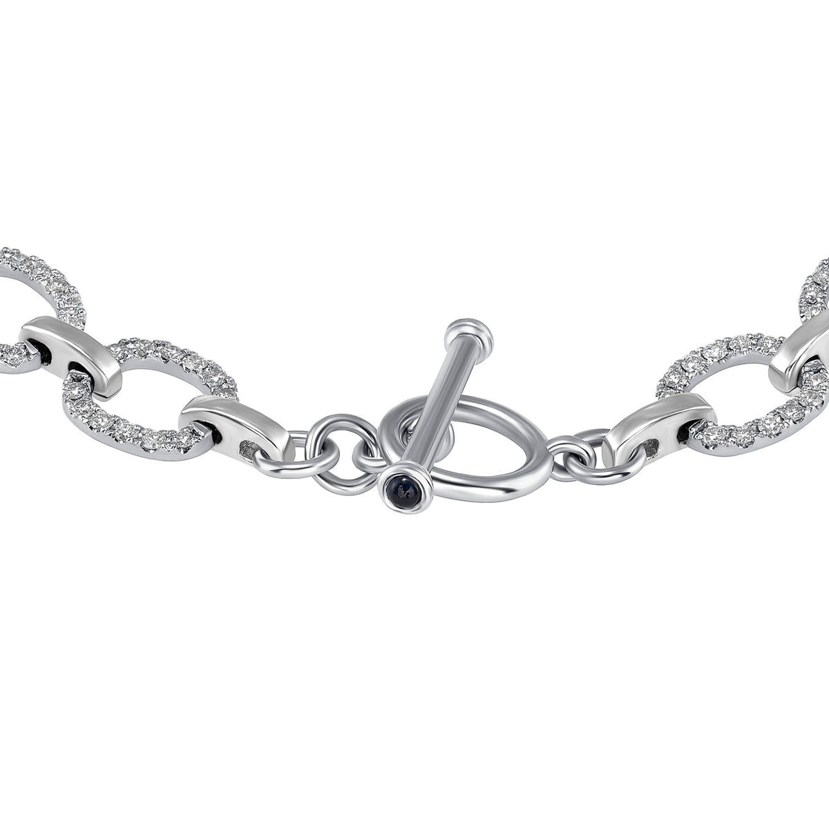14K Gold Diamond Chain-link Bracelet Bracelet ABBR-100.2W-D  - Abtin & Co.
