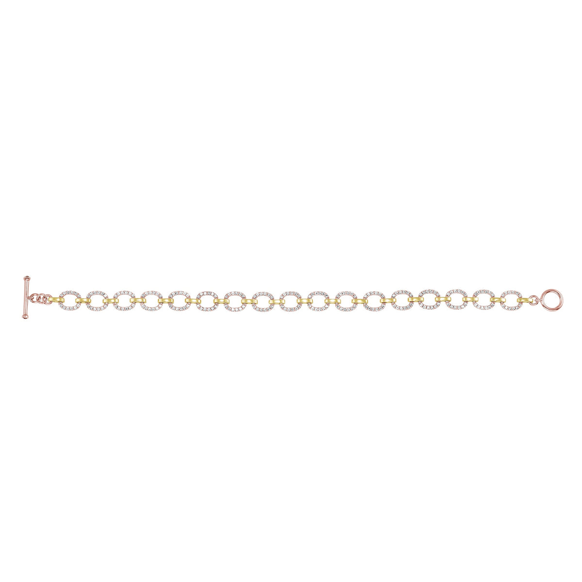 14K Gold Diamond Chain-Link Bracelet Bracelet ABR-100.2C5-D  - Abtin & Co.
