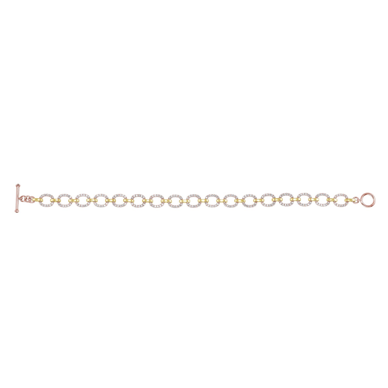 14K Gold Diamond Chain-Link Bracelet Bracelet ABR-100.2C5-D  - Abtin & Co.