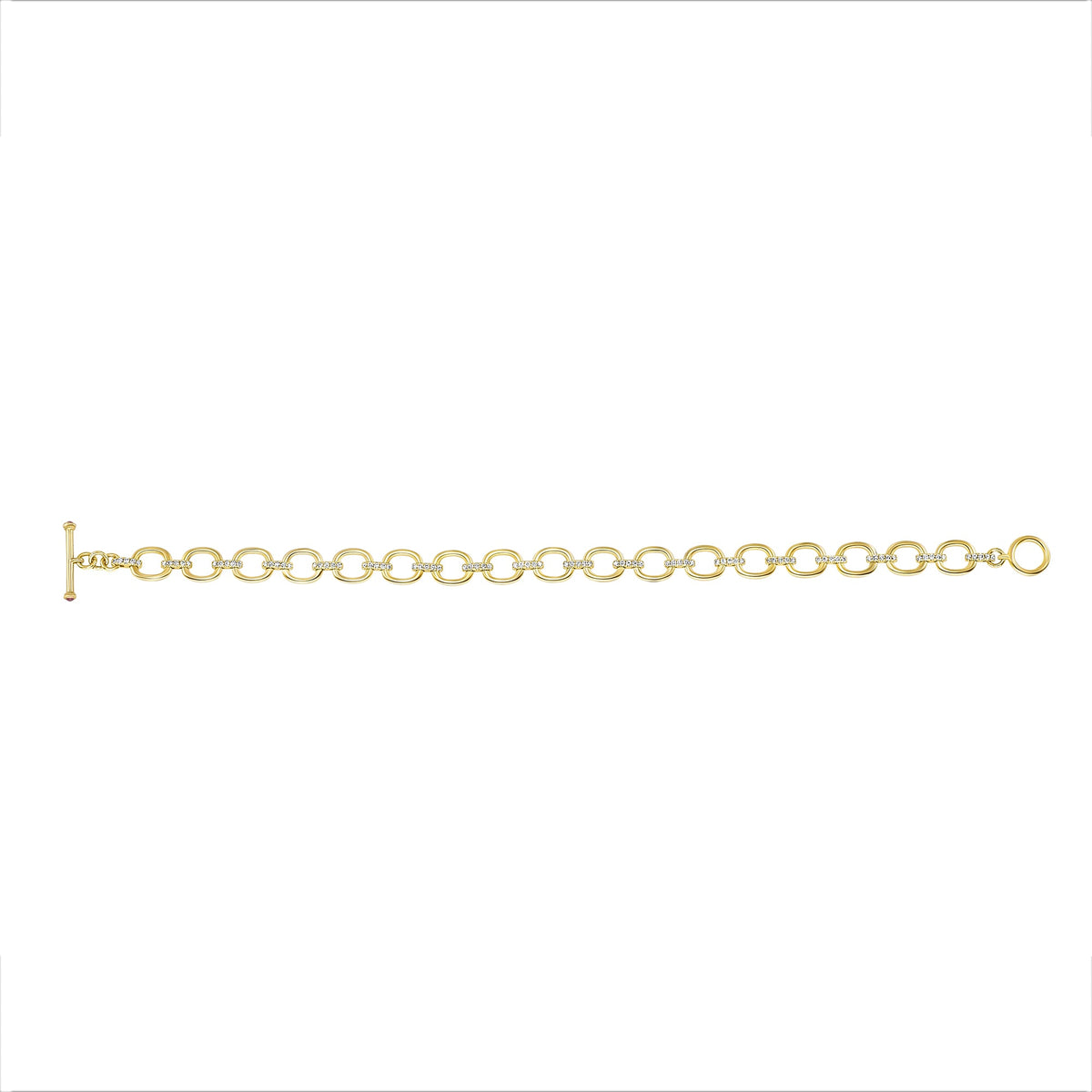 14K Gold Diamond Chain-Link Bracelet Bracelet ABR-100.1Y-D  - Abtin & Co.