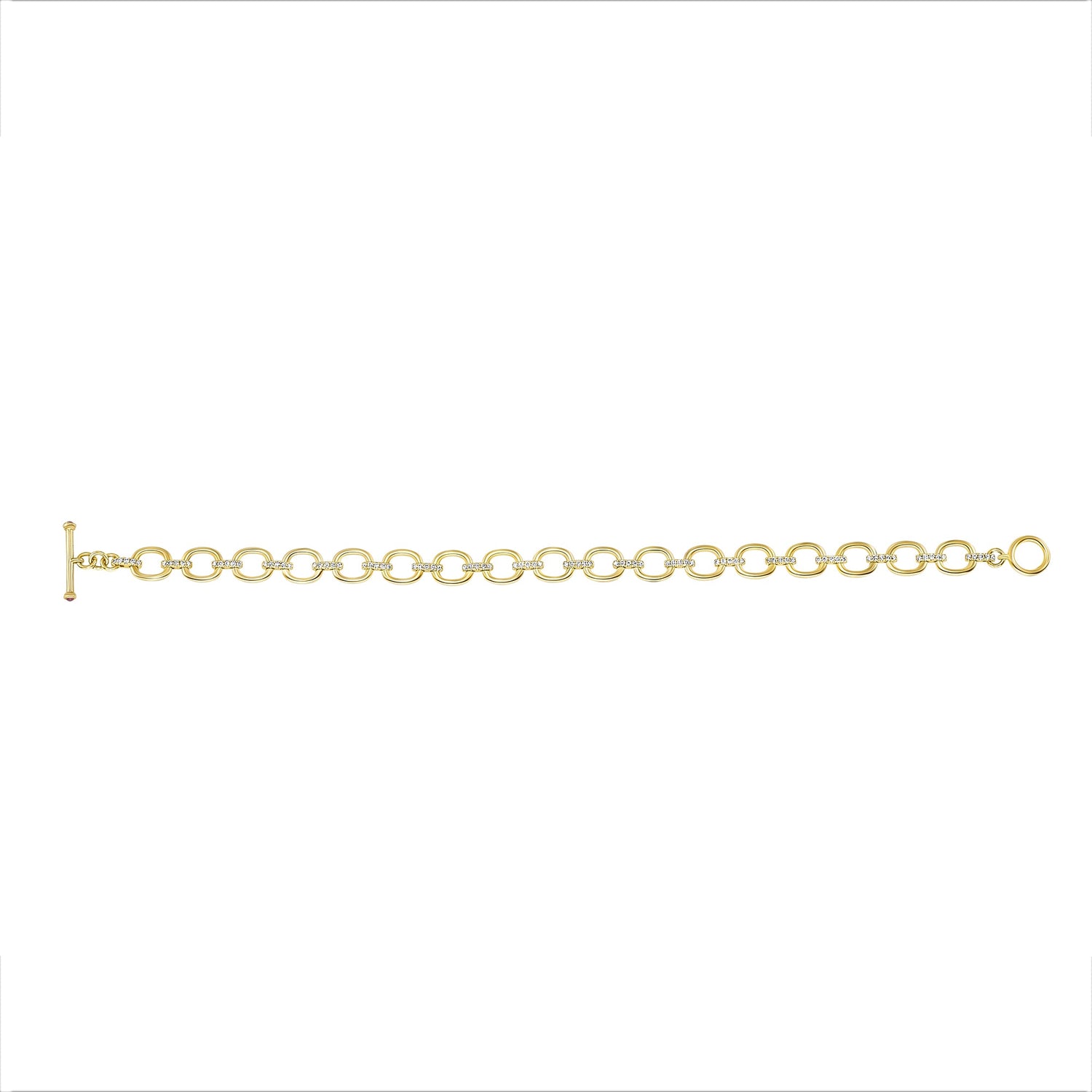 14K Gold Diamond Chain-Link Bracelet Bracelet ABR-100.1Y-D  - Abtin & Co.