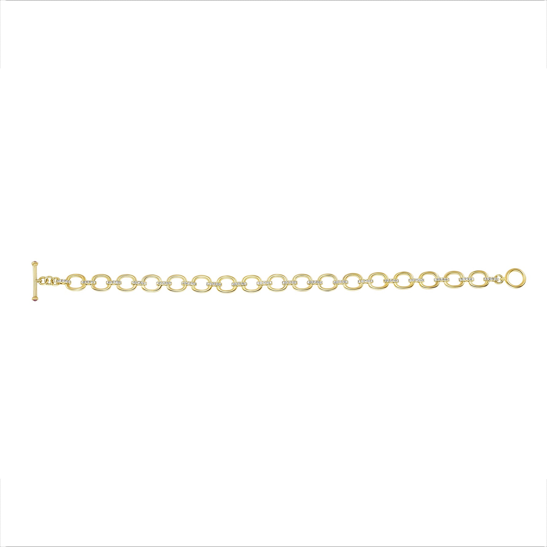14K Gold Diamond Chain-Link Bracelet Bracelet ABR-100.1Y-D  - Abtin & Co.