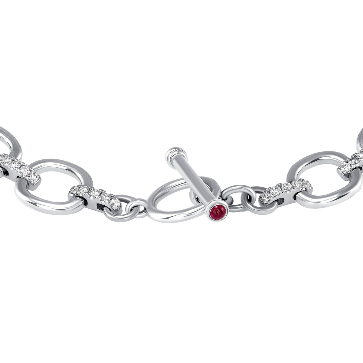 14K Gold Diamond Chain-Link Bracelet Bracelet ABR-100.1W-D  - Abtin & Co.