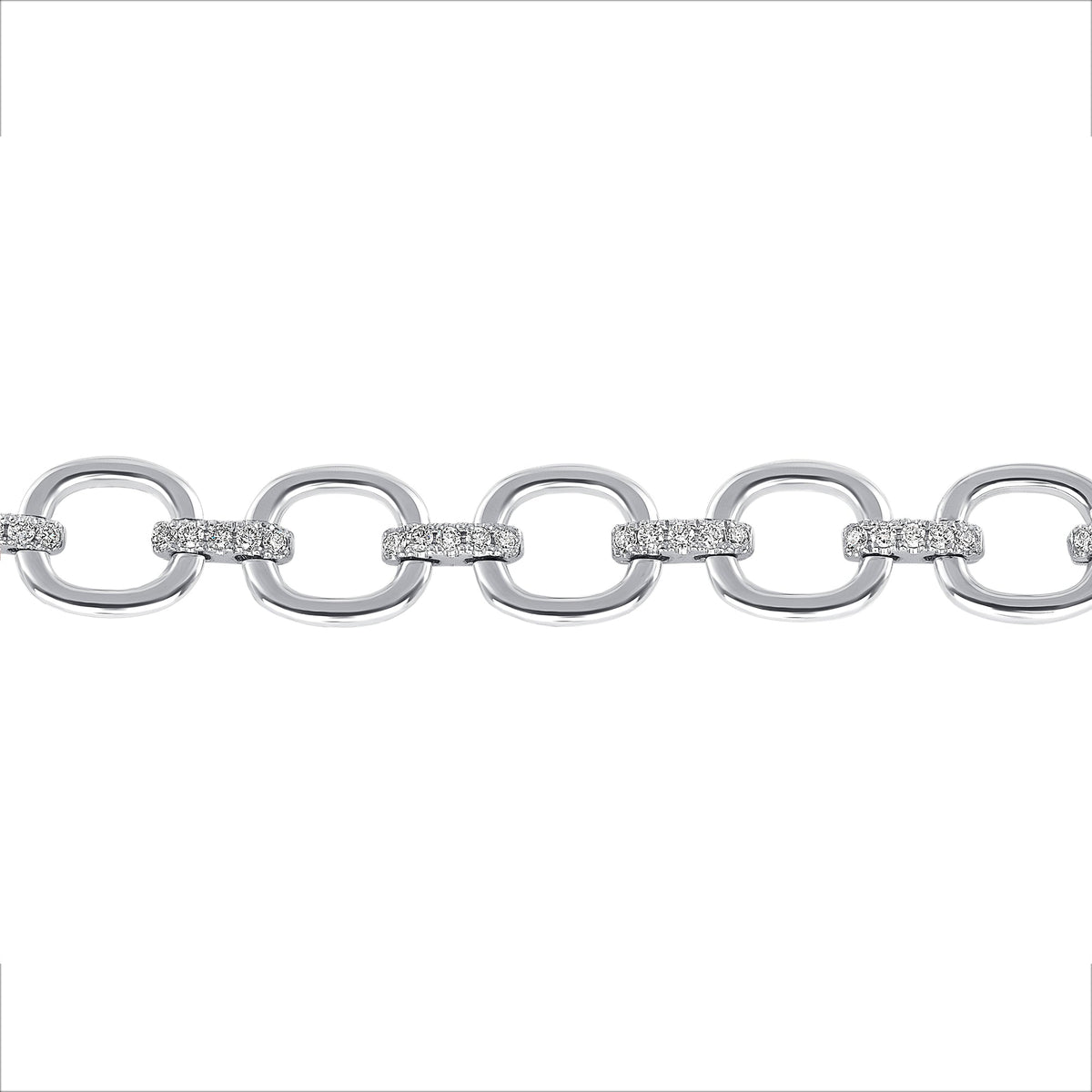 14K Gold Diamond Chain-Link Bracelet Bracelet ABR-100.1W-D  - Abtin & Co.