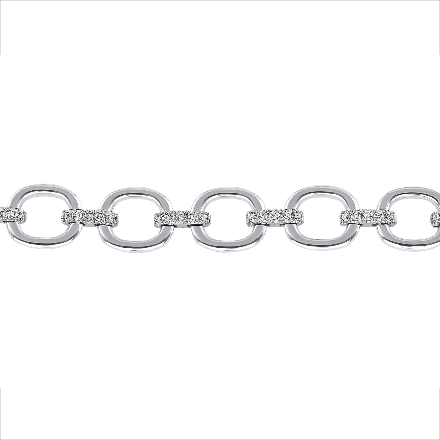 14K Gold Diamond Chain-Link Bracelet Bracelet ABR-100.1W-D  - Abtin & Co.