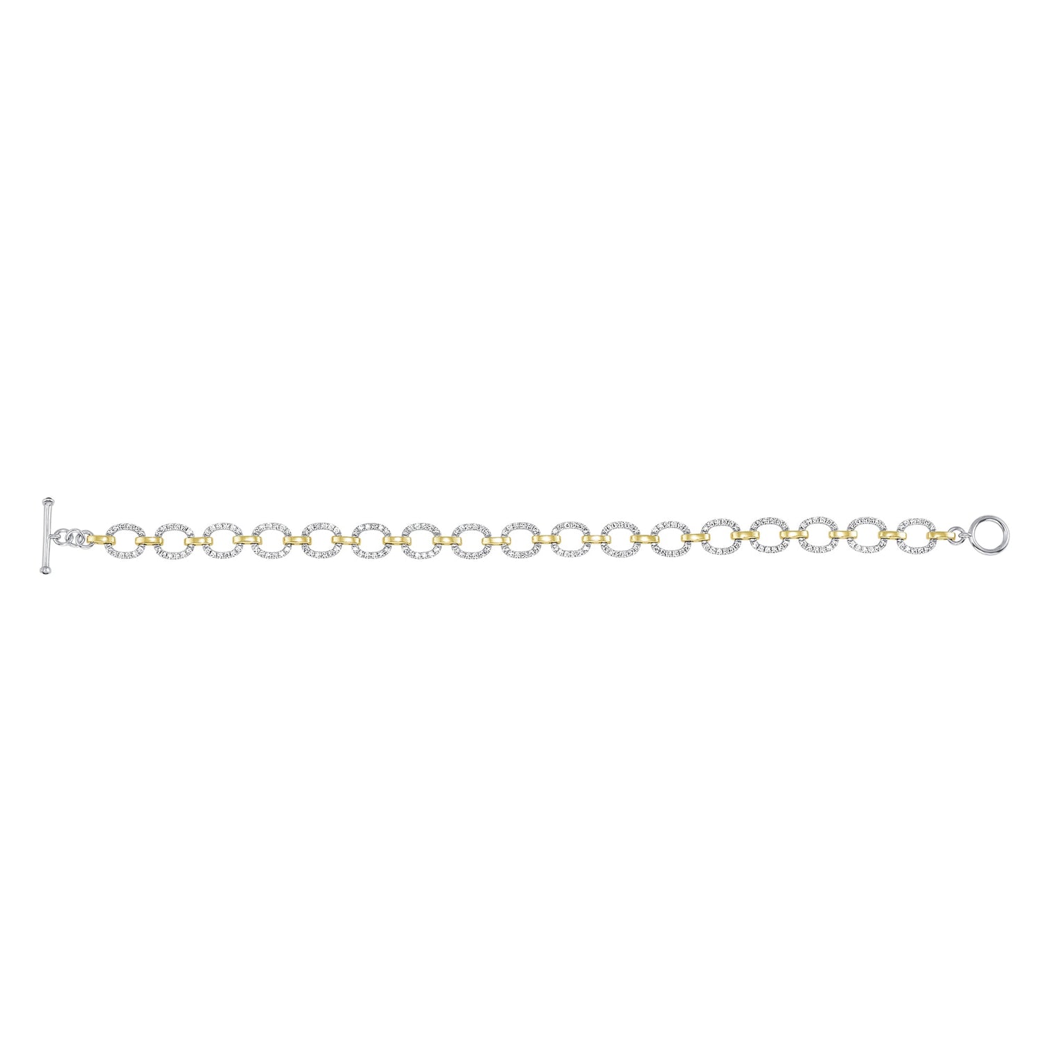 14K Gold Diamond Chain-Link Bracelet Bracelet ABR-100.2C1-D  - Abtin & Co.