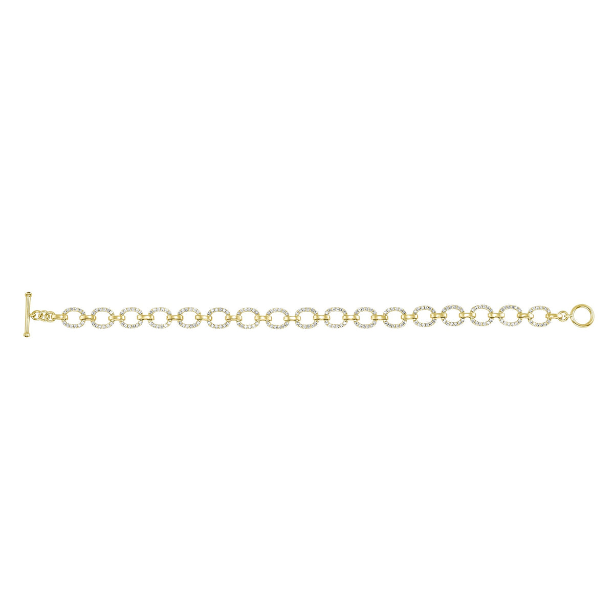14K Gold Diamond Chain-Link Bracelet Bracelet GGDBR-100.2Y-D  - Abtin & Co.