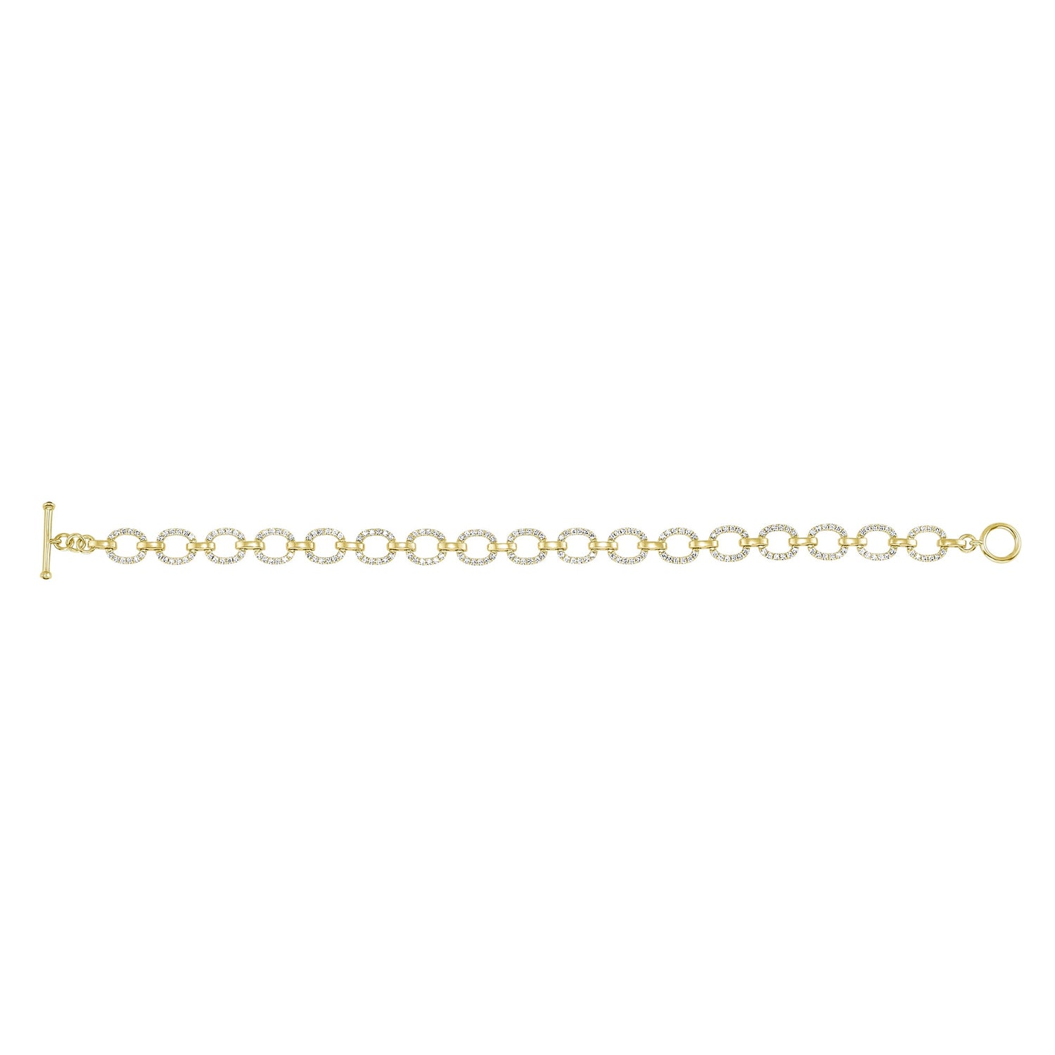 14K Gold Diamond Chain-Link Bracelet Bracelet GGDBR-100.2Y-D  - Abtin & Co.