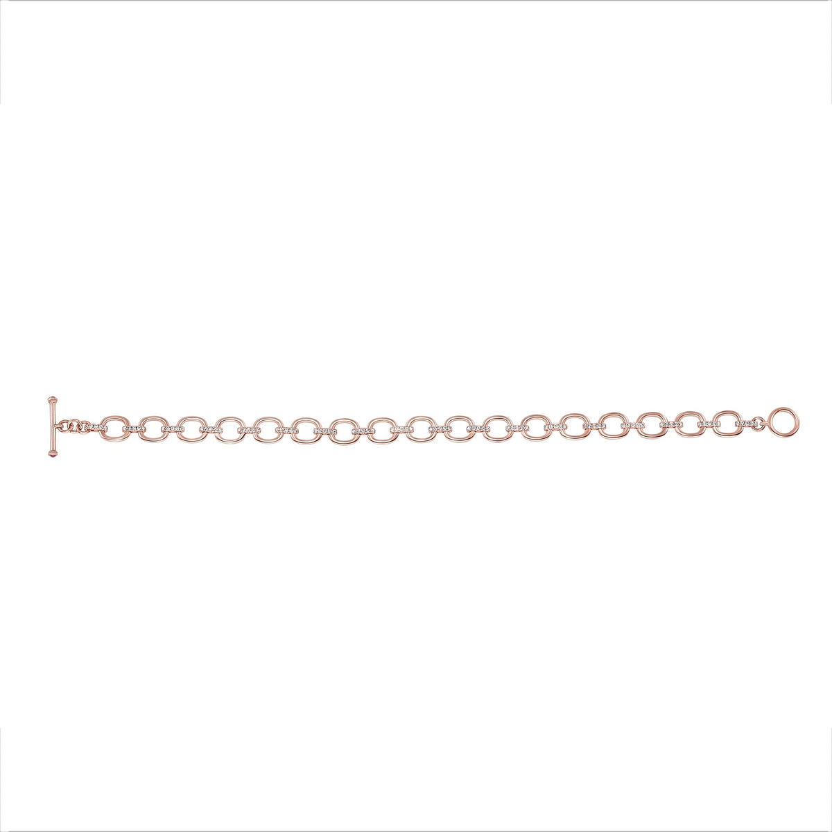 14K Gold Diamond Chain-Link Bracelet Bracelet ABR-100.1R-D  - Abtin & Co.