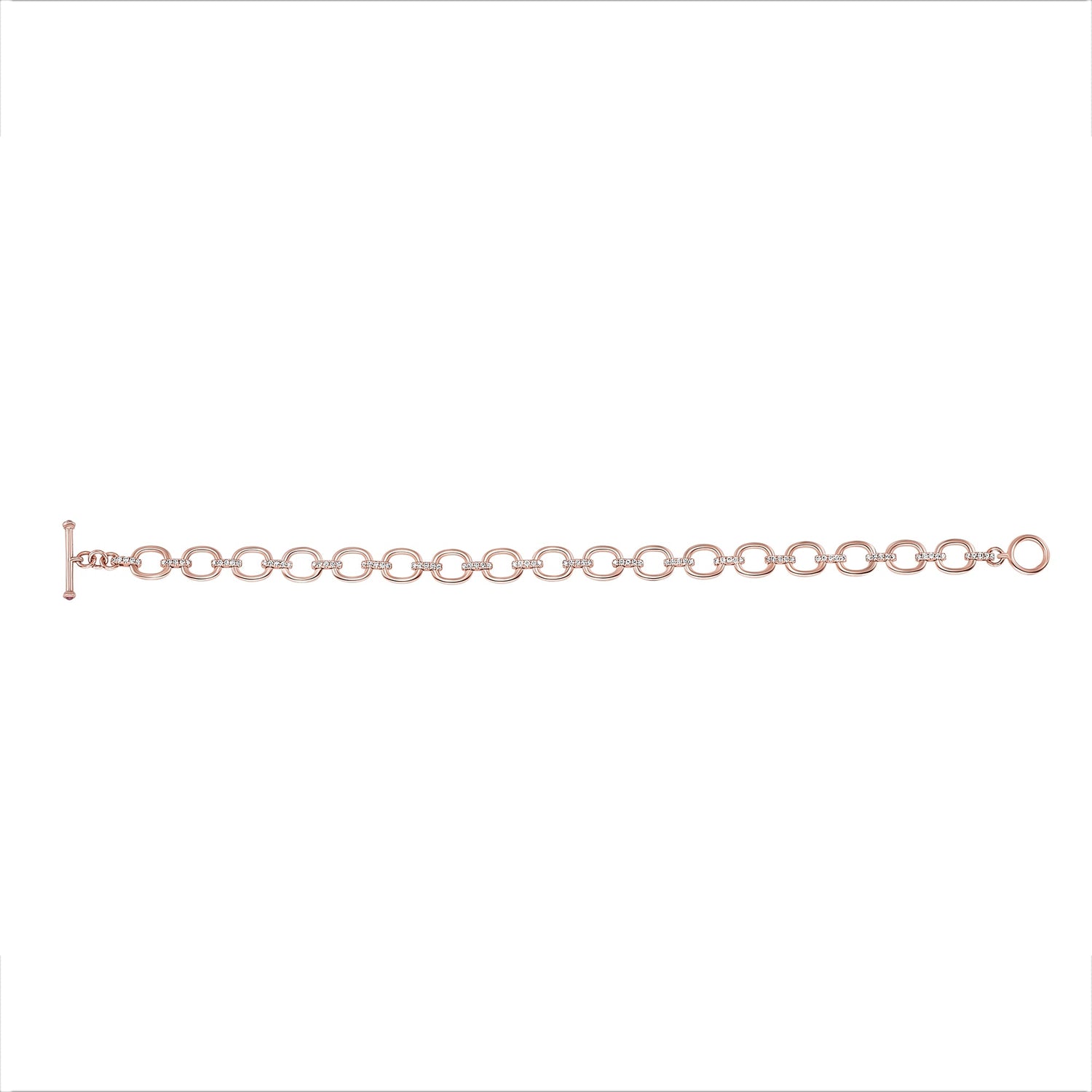 14K Gold Diamond Chain-Link Bracelet Bracelet ABR-100.1R-D  - Abtin & Co.
