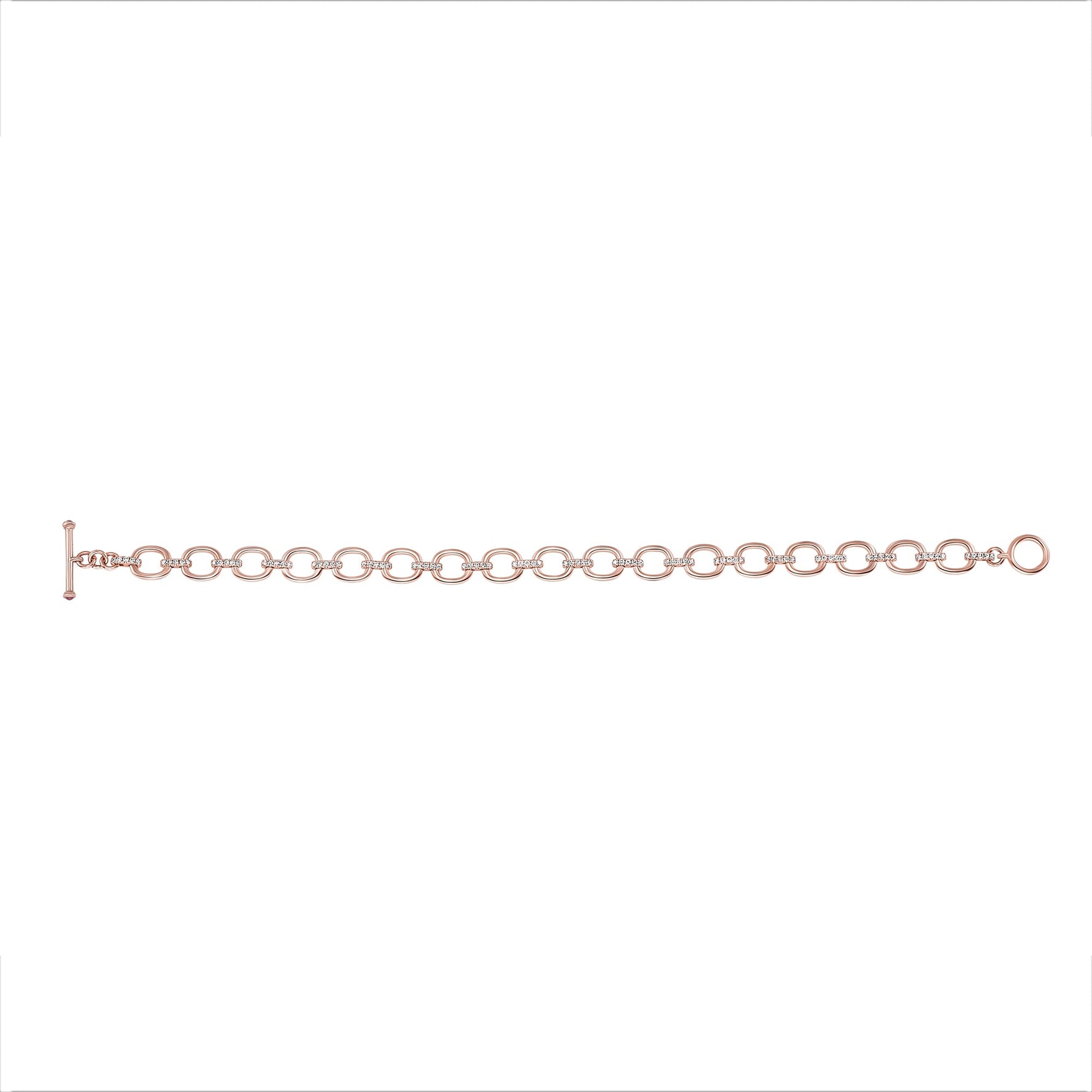 14K Gold Diamond Chain-Link Bracelet Bracelet ABR-100.1R-D  - Abtin & Co.