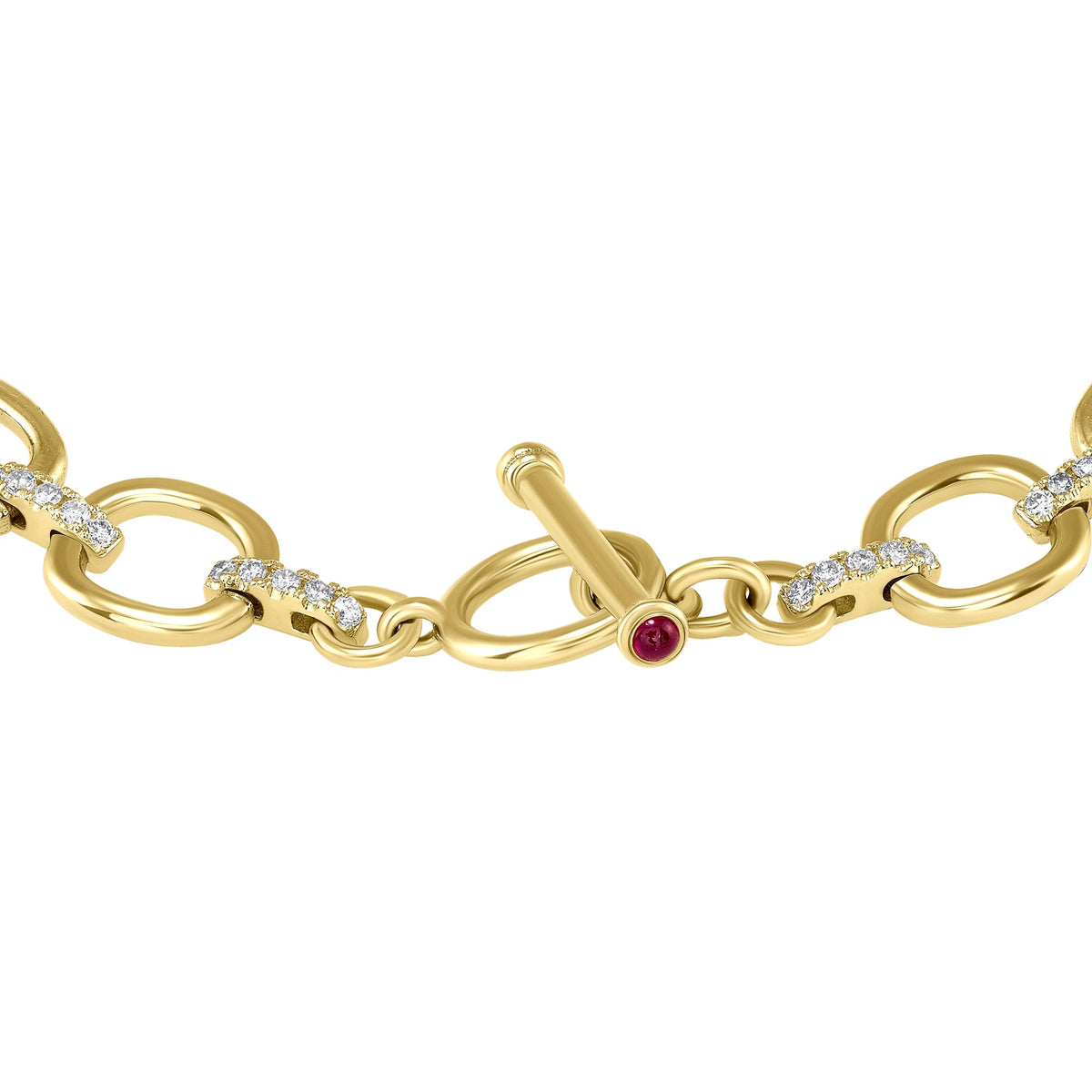 14K Gold Diamond Chain-Link Bracelet Bracelet ABR-100.1Y-D  - Abtin & Co.