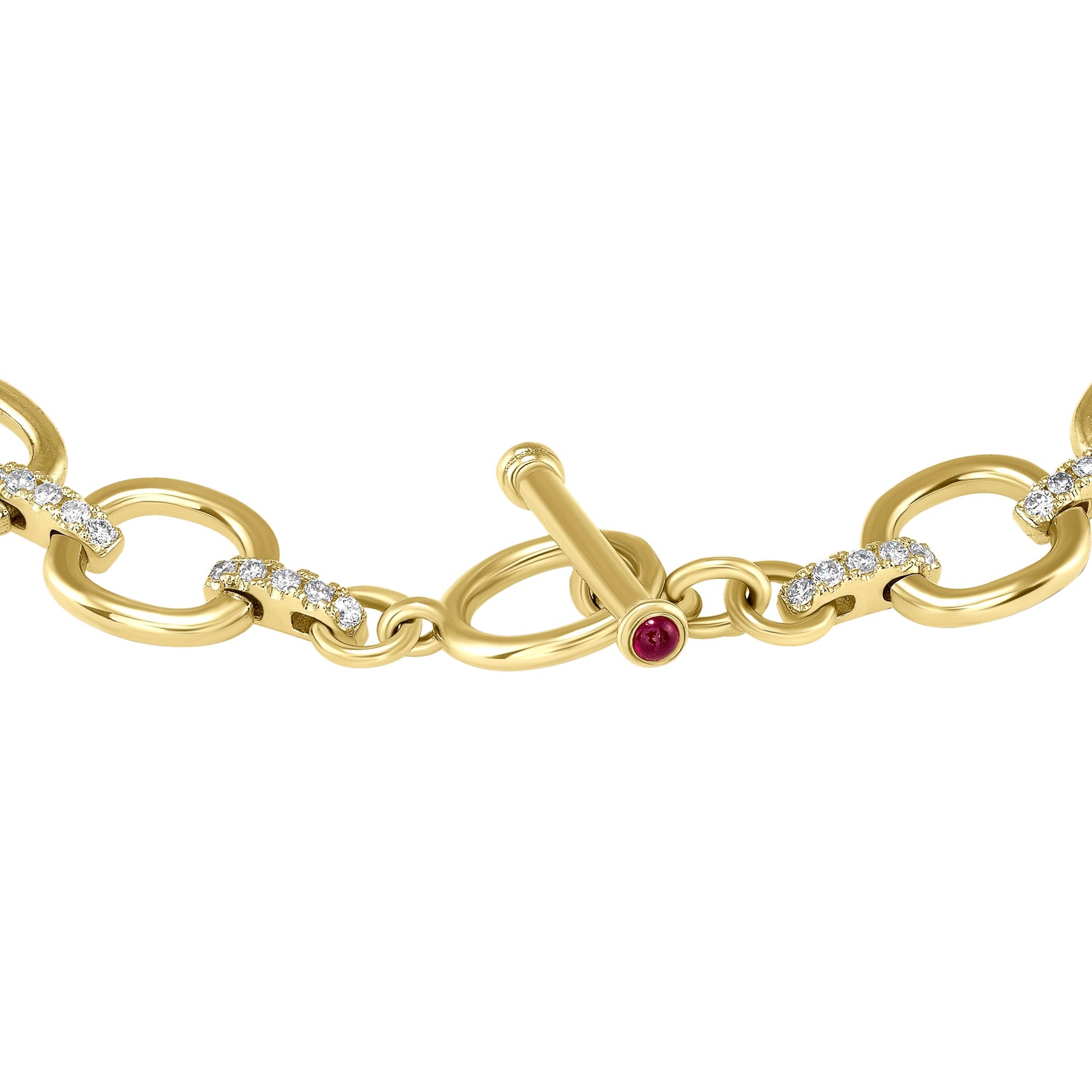14K Gold Diamond Chain-Link Bracelet Bracelet ABR-100.1Y-D  - Abtin & Co.