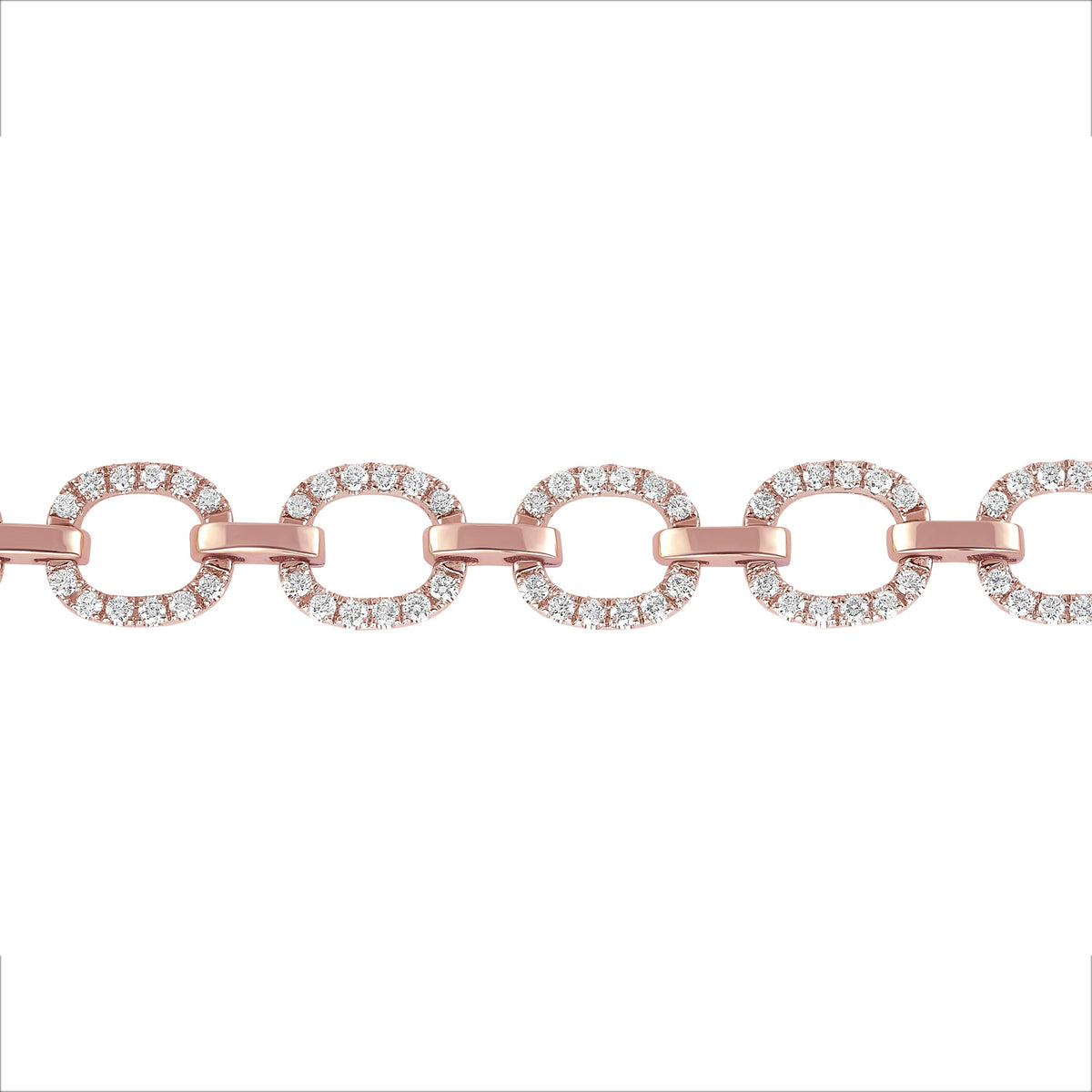 14K Gold Diamond Chain-Link Bracelet Bracelet ABR-100.2R-D  - Abtin & Co.