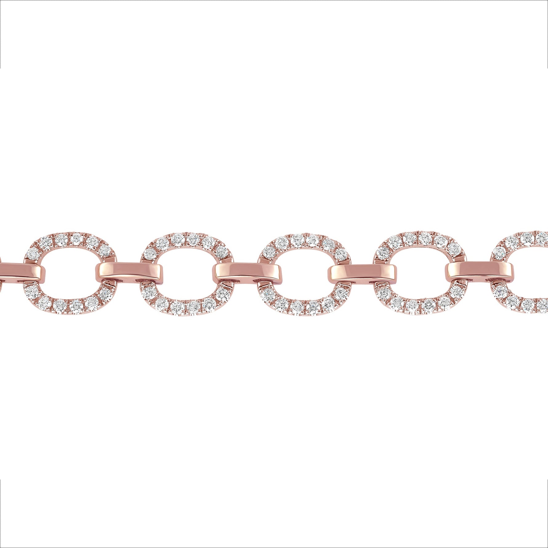 14K Gold Diamond Chain-Link Bracelet Bracelet ABR-100.2R-D  - Abtin & Co.
