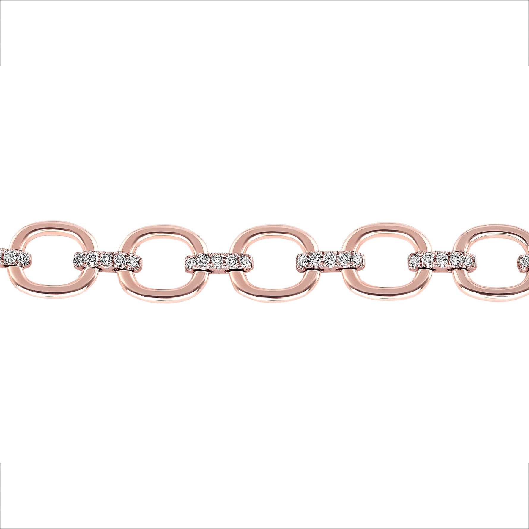 14K Gold Diamond Chain-Link Bracelet Bracelet ABR-100.1R-D  - Abtin & Co.