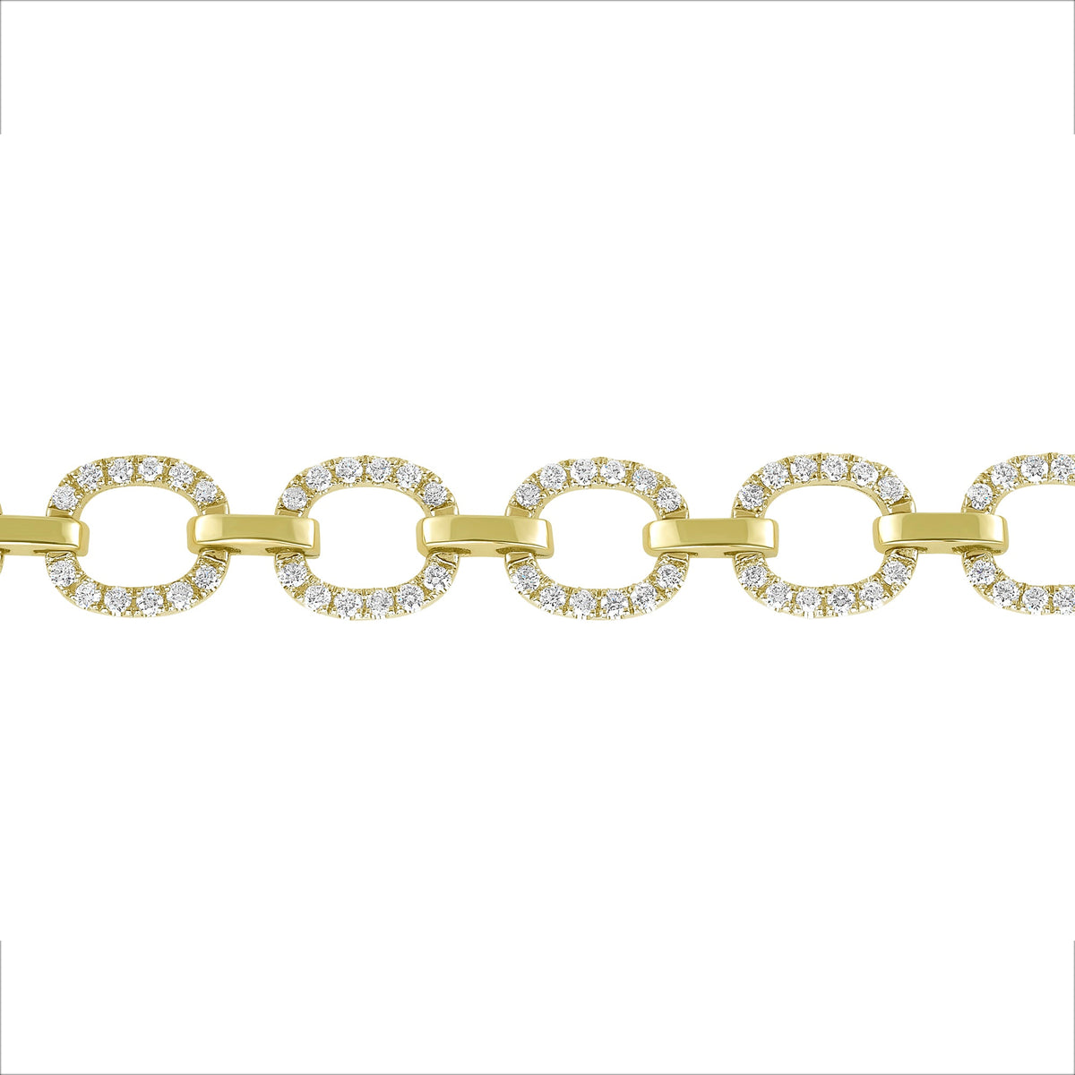 14K Gold Diamond Chain-Link Bracelet Bracelet GGDBR-100.2Y-D  - Abtin & Co.
