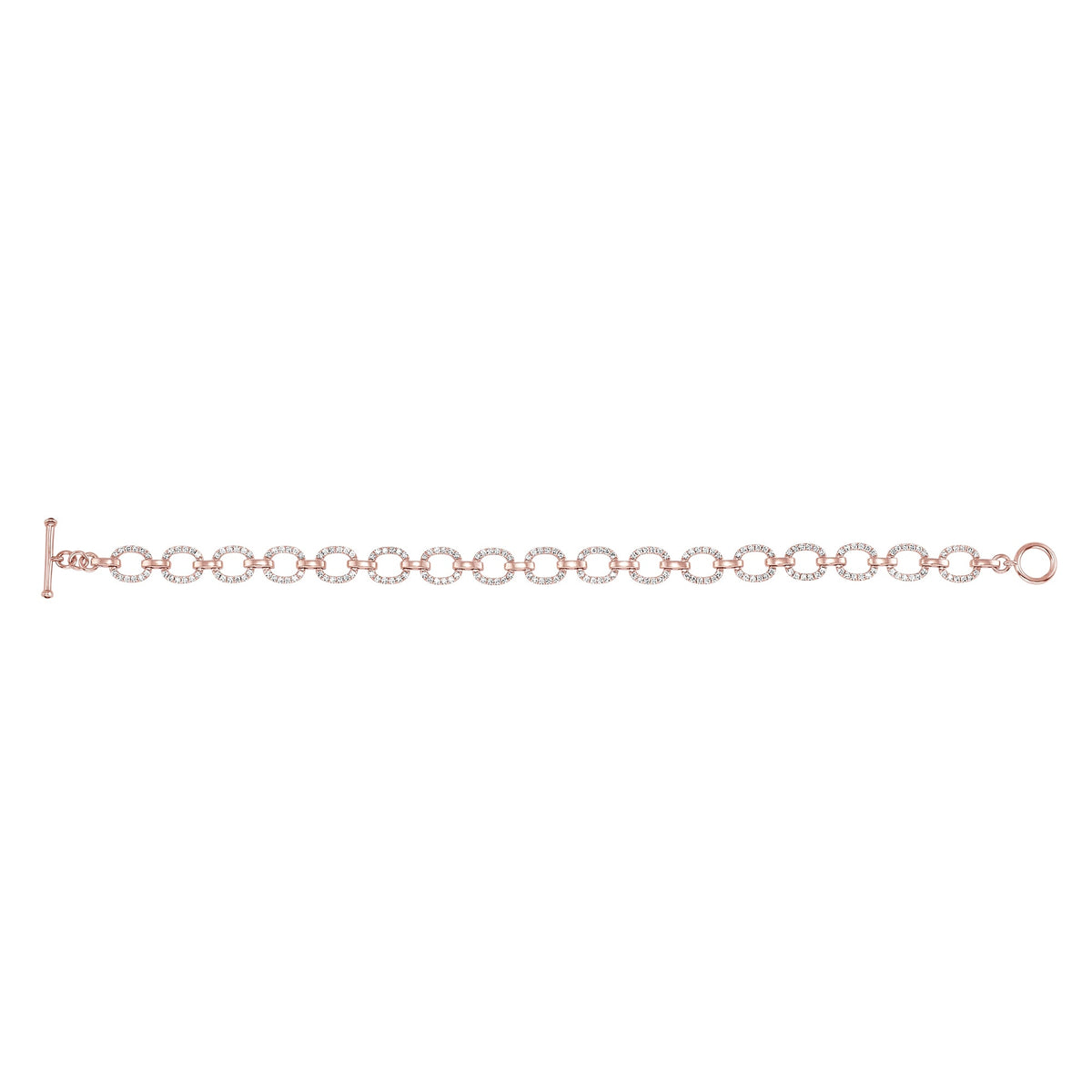 14K Gold Diamond Chain-Link Bracelet Bracelet ABR-100.2R-D  - Abtin & Co.