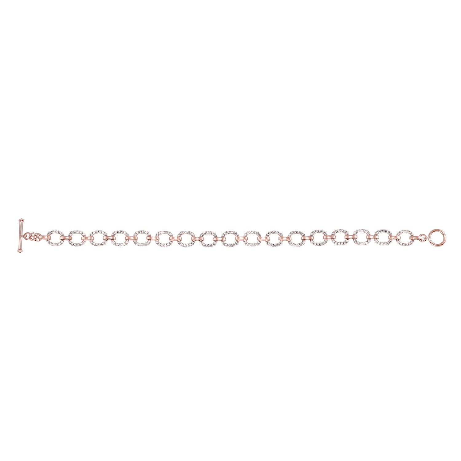 14K Gold Diamond Chain-Link Bracelet Bracelet ABR-100.2R-D  - Abtin & Co.