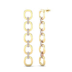 14k Gold Diamond Chain-Link Drop Earrings Earring ABE-103.1C4-D  - Abtin & Co.