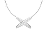 14K Gold Diamond Geometric X Pendant Pendant ABP-116-D  - Abtin & Co.