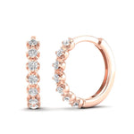 14k Gold Diamond Huggie Earrings Earring ABH-106-D  - Abtin & Co.