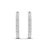 14k Gold Diamond Huggie Earrings Earring ABH-102-D  - Abtin & Co.