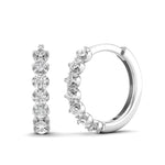 14k Gold Diamond Huggie Earrings Earring ABH-106-D  - Abtin & Co.