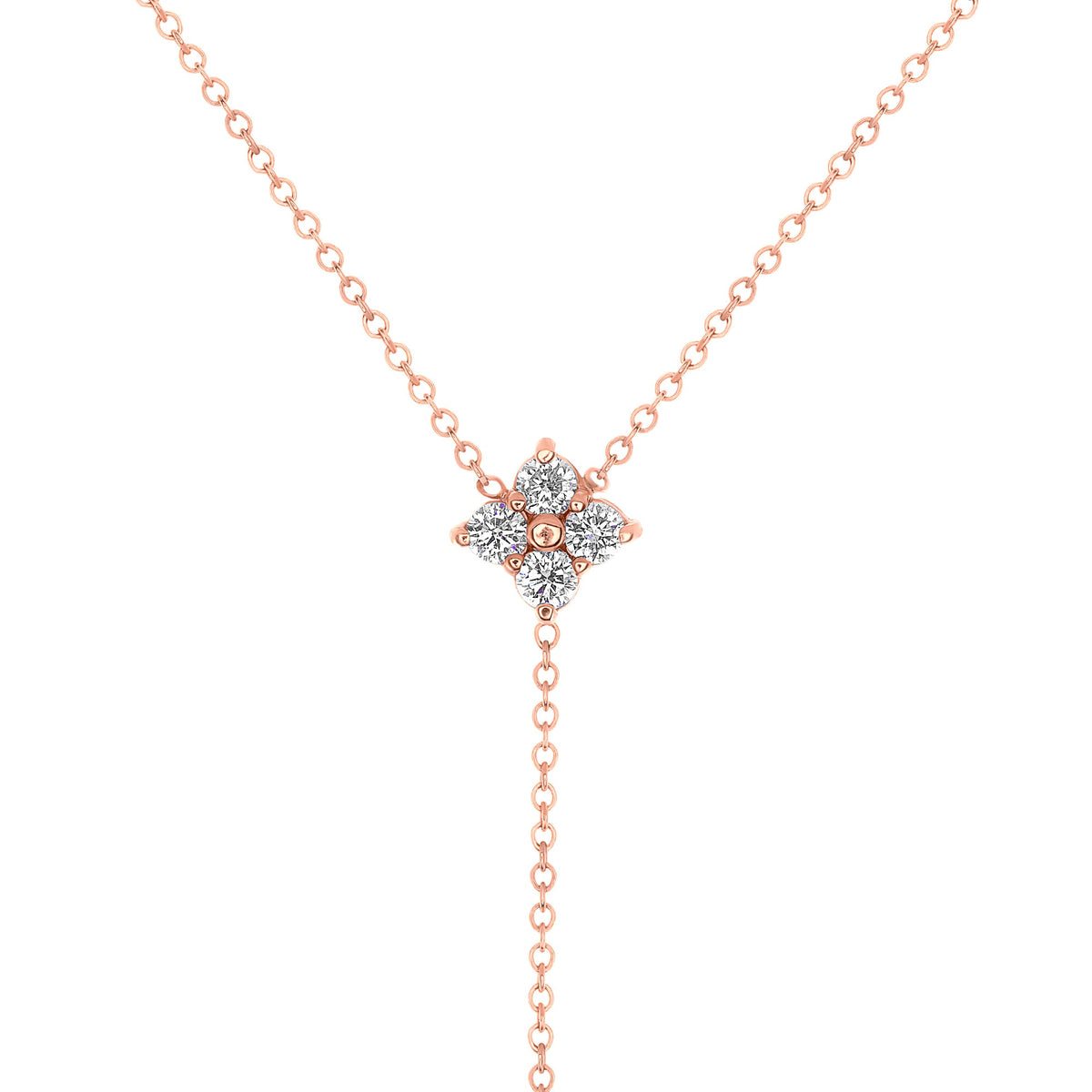 14K Gold Diamond Lariat Necklace Diamond Y-Necklace Necklace ABN-119-D  - Abtin & Co.