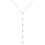 14K Gold Diamond Lariat Necklace Diamond Y-Necklace Necklace ABN-139-D  - Abtin & Co.