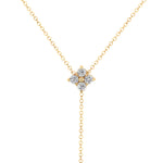 14K Gold Diamond Lariat Necklace Diamond Y-Necklace Necklace ABN-119-D  - Abtin & Co.