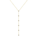 14K Gold Diamond Lariat Necklace Diamond Y-Necklace Necklace ABN-139-D  - Abtin & Co.