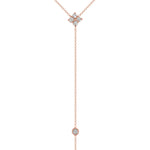 14K Gold Diamond Lariat Necklace Diamond Y-Necklace Necklace ABN-118-D  - Abtin & Co.