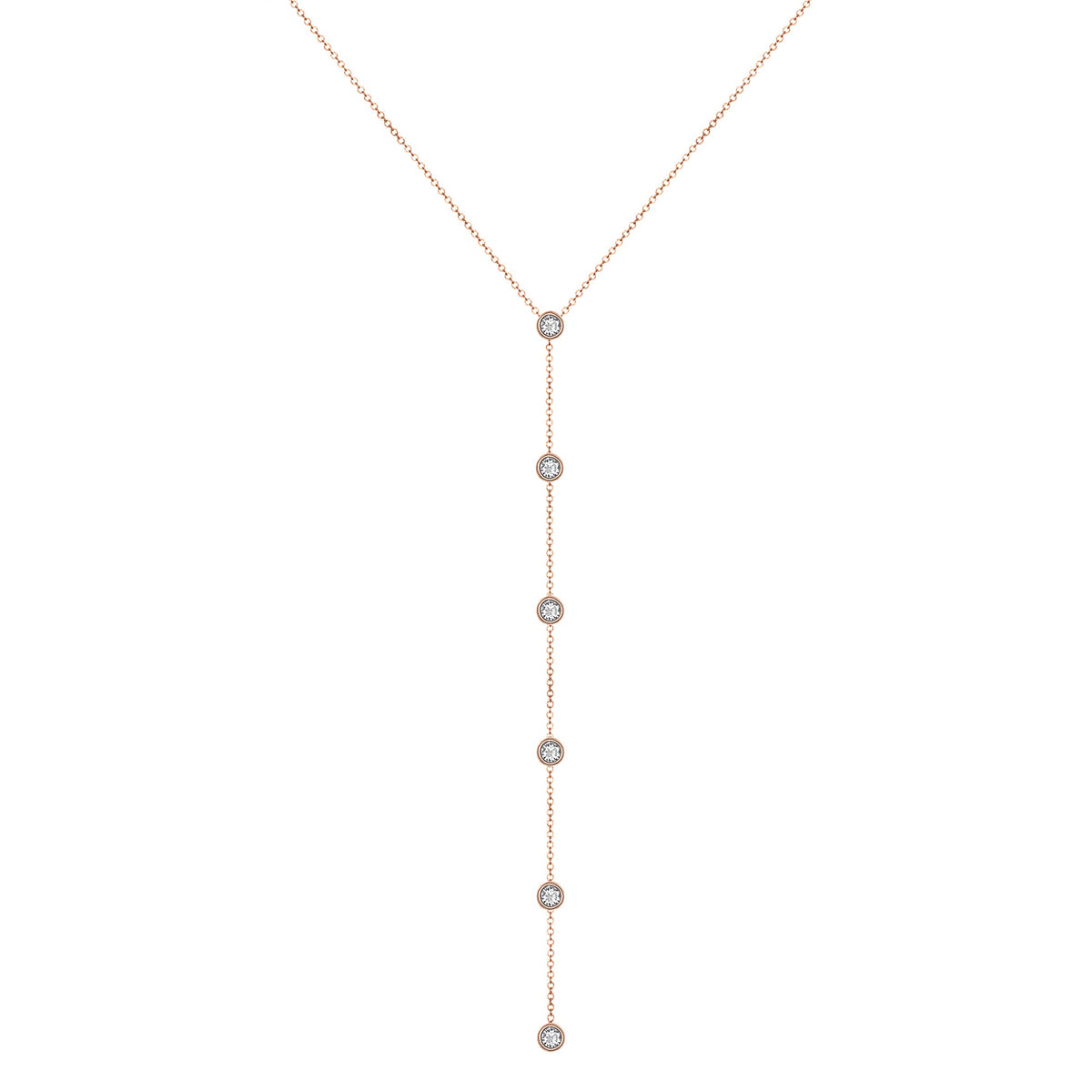 14K Gold Diamond Lariat Necklace Diamond Y-Necklace Necklace ABN-139-D  - Abtin & Co.