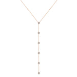 14K Gold Diamond Lariat Necklace Diamond Y-Necklace Necklace ABN-139-D  - Abtin & Co.