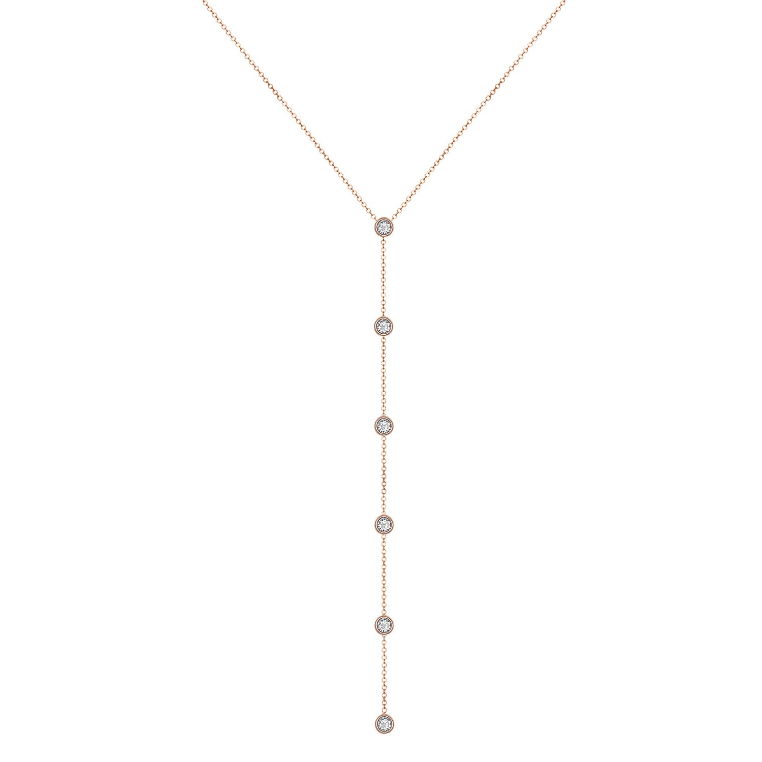 14K Gold Diamond Lariat Necklace Diamond Y-Necklace Necklace ABN-139-D  - Abtin & Co.