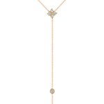 14K Gold Diamond Lariat Necklace Diamond Y-Necklace Necklace ABN-118-D  - Abtin & Co.