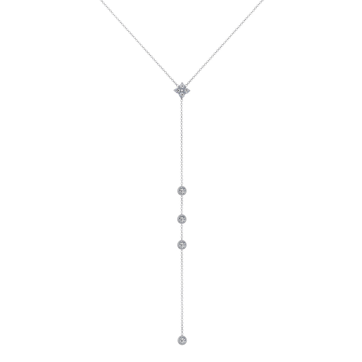 14K Gold Diamond Lariat Necklace Diamond Y-Necklace Necklace ABN-141-D  - Abtin & Co.