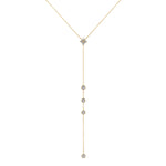 14K Gold Diamond Lariat Necklace Diamond Y-Necklace Necklace ABN-141-D  - Abtin & Co.