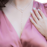 14K Gold Diamond Lariat Necklace Diamond Y-Necklace Necklace ABN-141-D  - Abtin & Co.