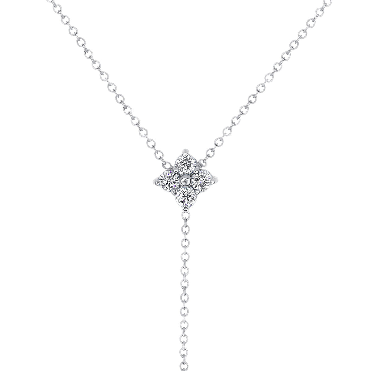 14K Gold Diamond Lariat Necklace Diamond Y-Necklace Necklace ABN-119-D  - Abtin & Co.