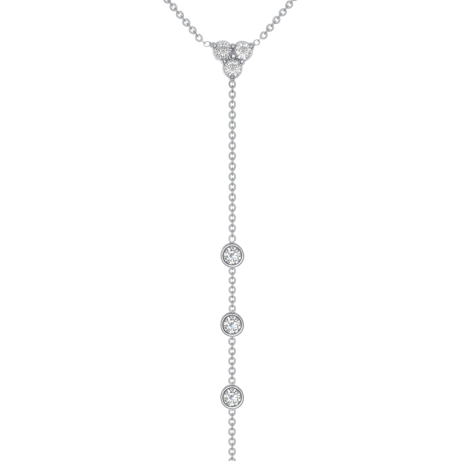 14K Gold Diamond Lariat Necklace Y-Necklace Necklace ABN-140-DGGD  - Abtin & Co.