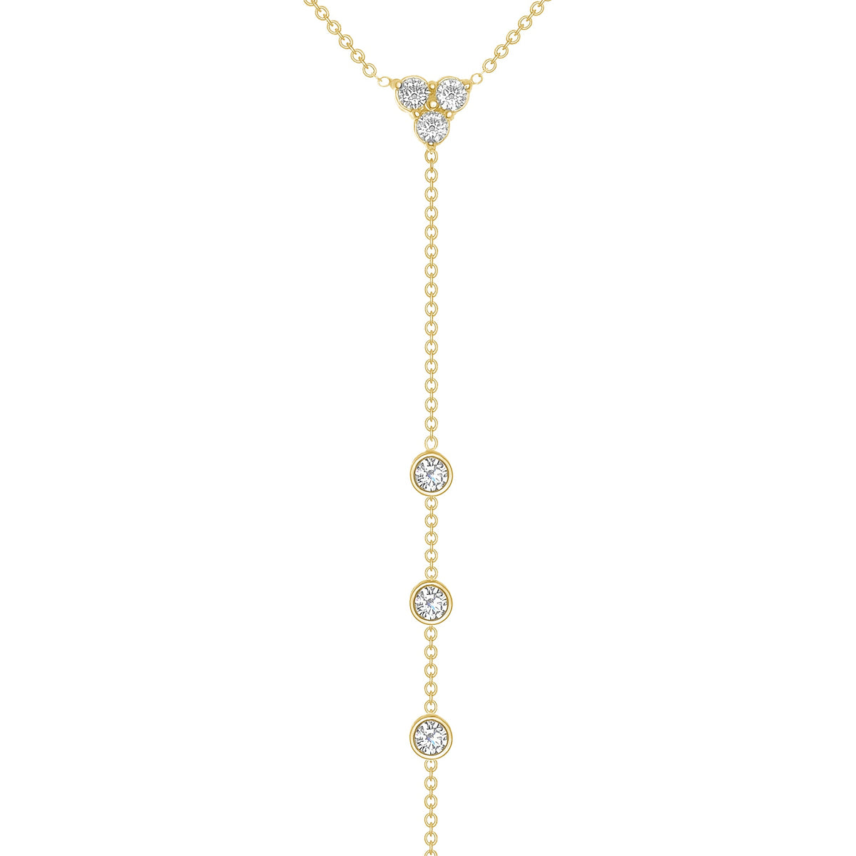 14K Gold Diamond Lariat Necklace Y-Necklace Necklace ABN-140-DGGD  - Abtin & Co.